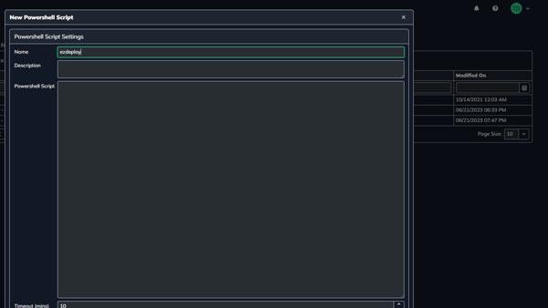 ezdeploy powershell script setup screen